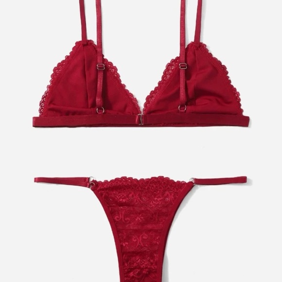 Handle with Care Floral Lace Thong and Bra Set - Picture 2 of 5